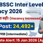 Bihar BSSC Inter Level Vacancy 2026 Notification, Total Post 24492, Apply Online Last Date.